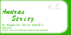 andras stritz business card